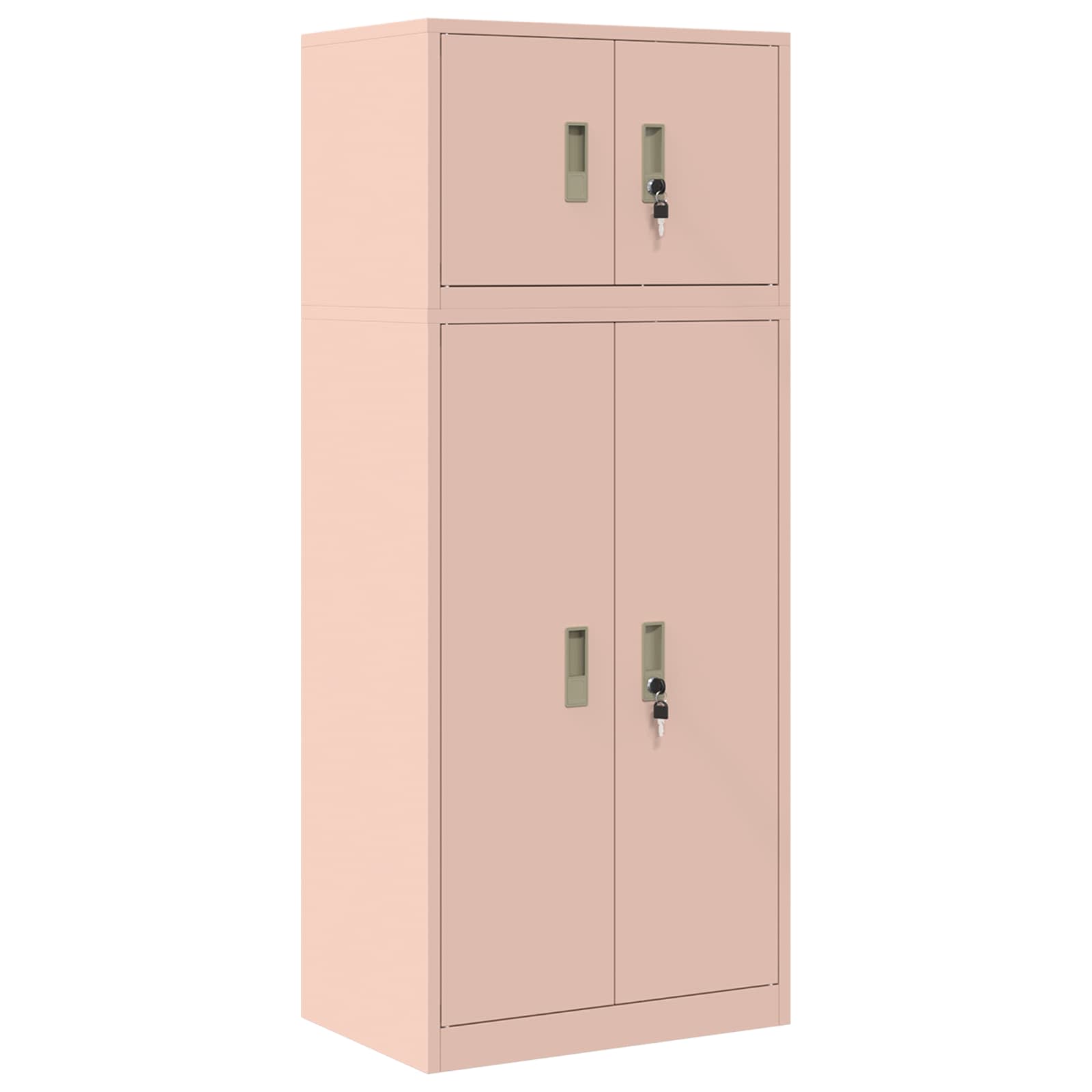 vidaXL Szafka do przechowywania 2 szt. Różowy 60 x 40 x 145 cm Stal