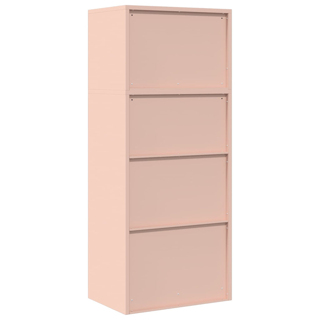 vidaXL Szafka do przechowywania 2 szt. Różowy 60 x 40 x 145 cm Stal
