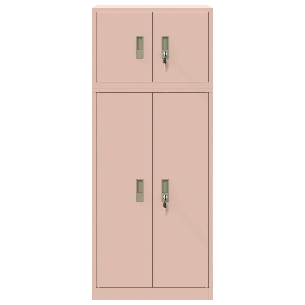 vidaXL Szafka do przechowywania 2 szt. Różowy 60 x 40 x 145 cm Stal