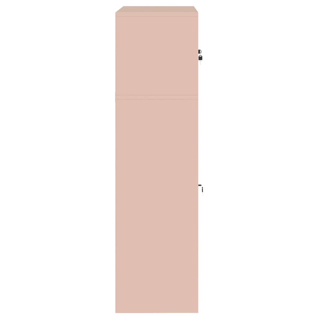vidaXL Szafka do przechowywania 2 szt. Różowy 60 x 40 x 145 cm Stal