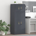 vidaXL Szafka do przechowywania 2 szt. Antracyt 60 x 40 x 145 cm Stal