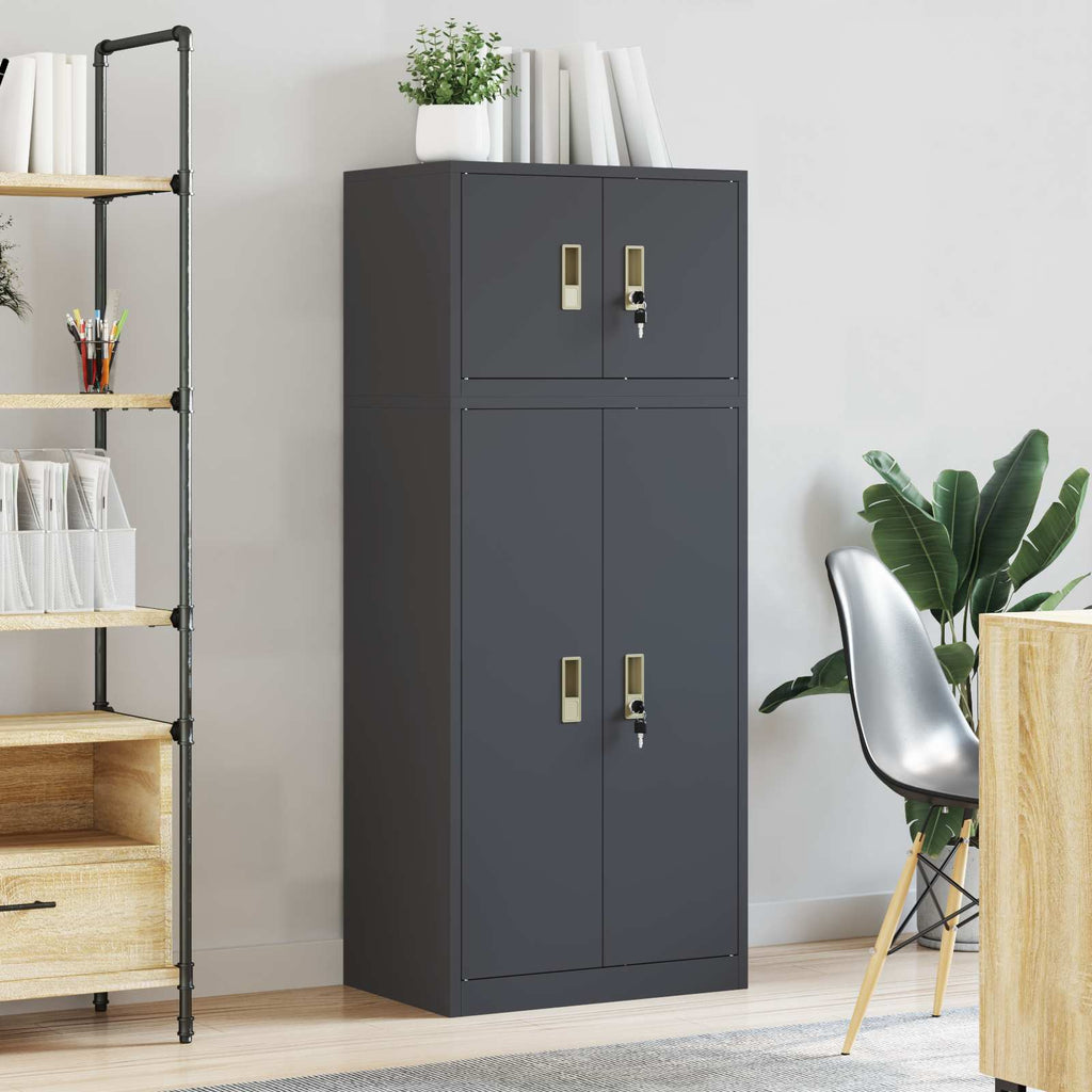 vidaXL Szafka do przechowywania 2 szt. Antracyt 60 x 40 x 145 cm Stal