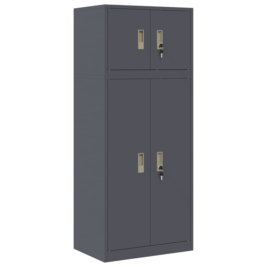 vidaXL Szafka do przechowywania 2 szt. Antracyt 60 x 40 x 145 cm Stal