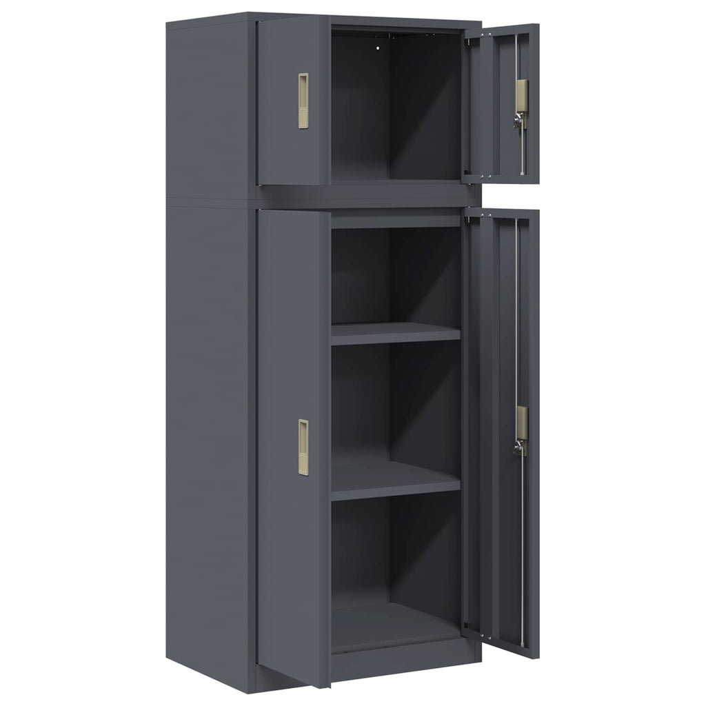 vidaXL Szafka do przechowywania 2 szt. Antracyt 60 x 40 x 145 cm Stal