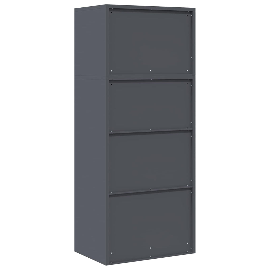 vidaXL Szafka do przechowywania 2 szt. Antracyt 60 x 40 x 145 cm Stal