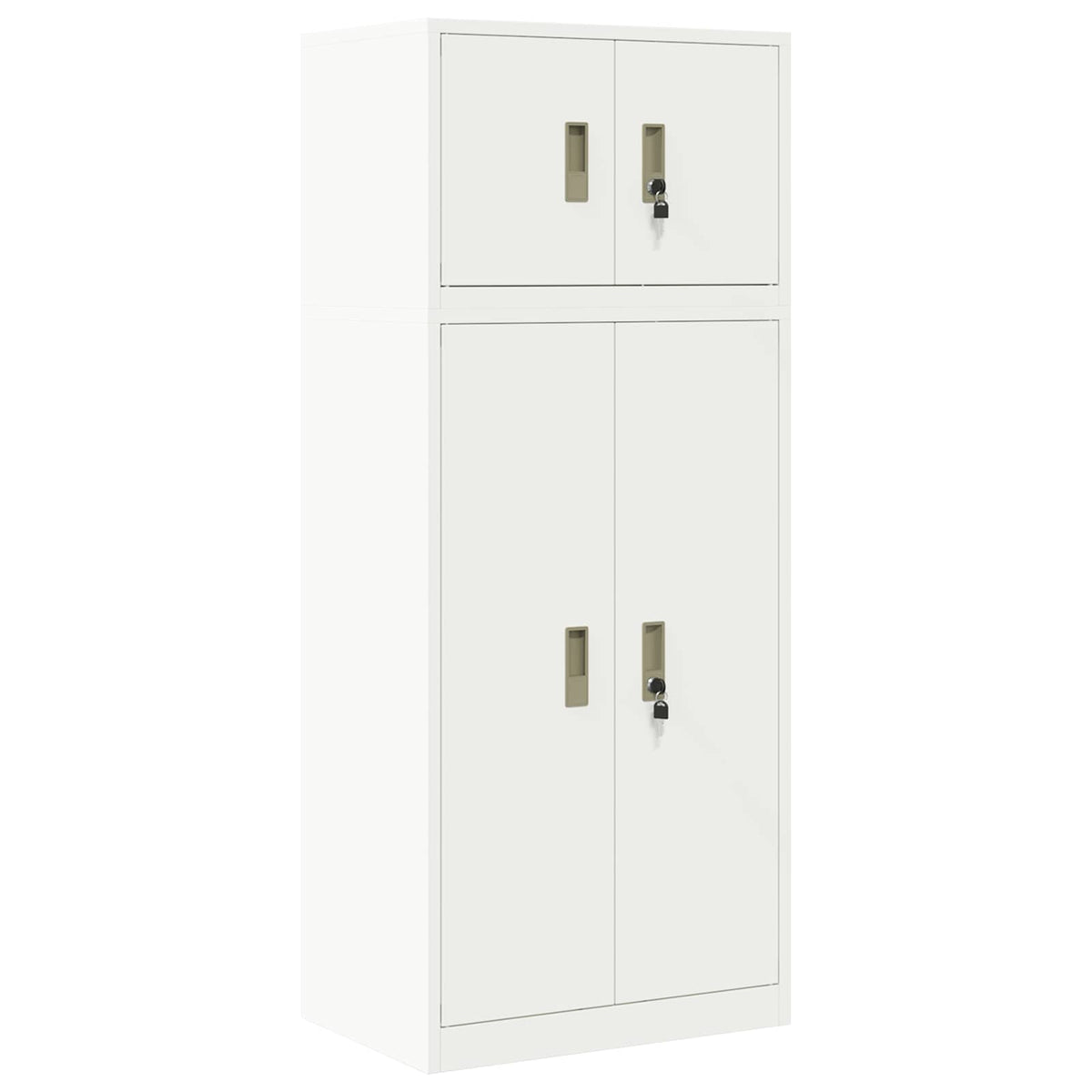 vidaXL Szafka do przechowywania 2 szt. Biały 60 x 40 x 145 cm Stal
