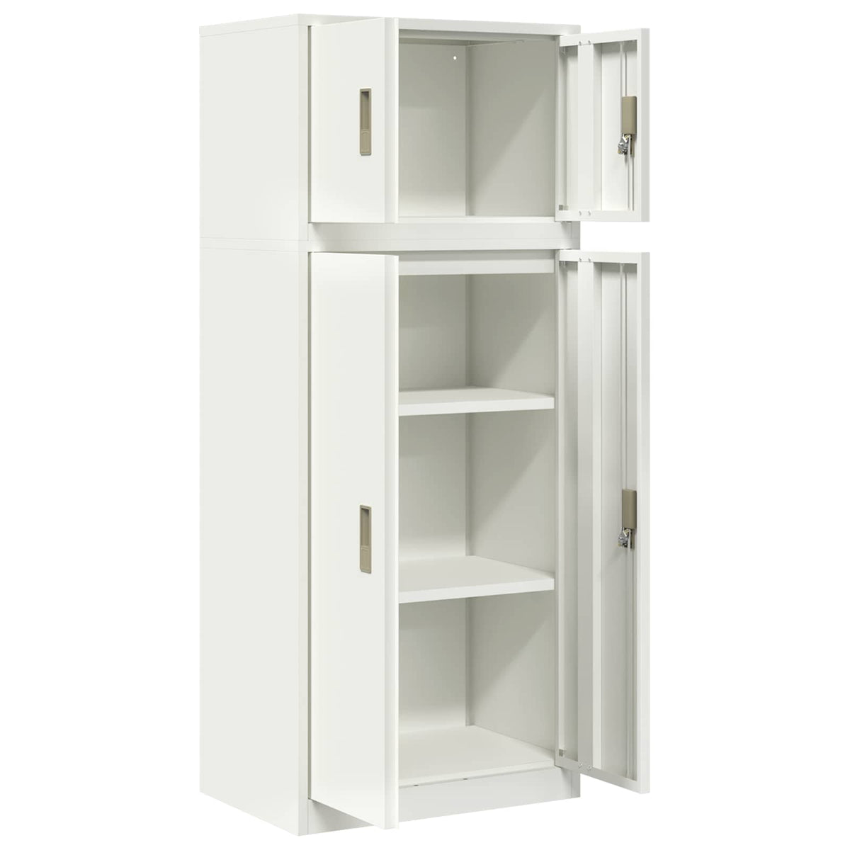 vidaXL Szafka do przechowywania 2 szt. Biały 60 x 40 x 145 cm Stal