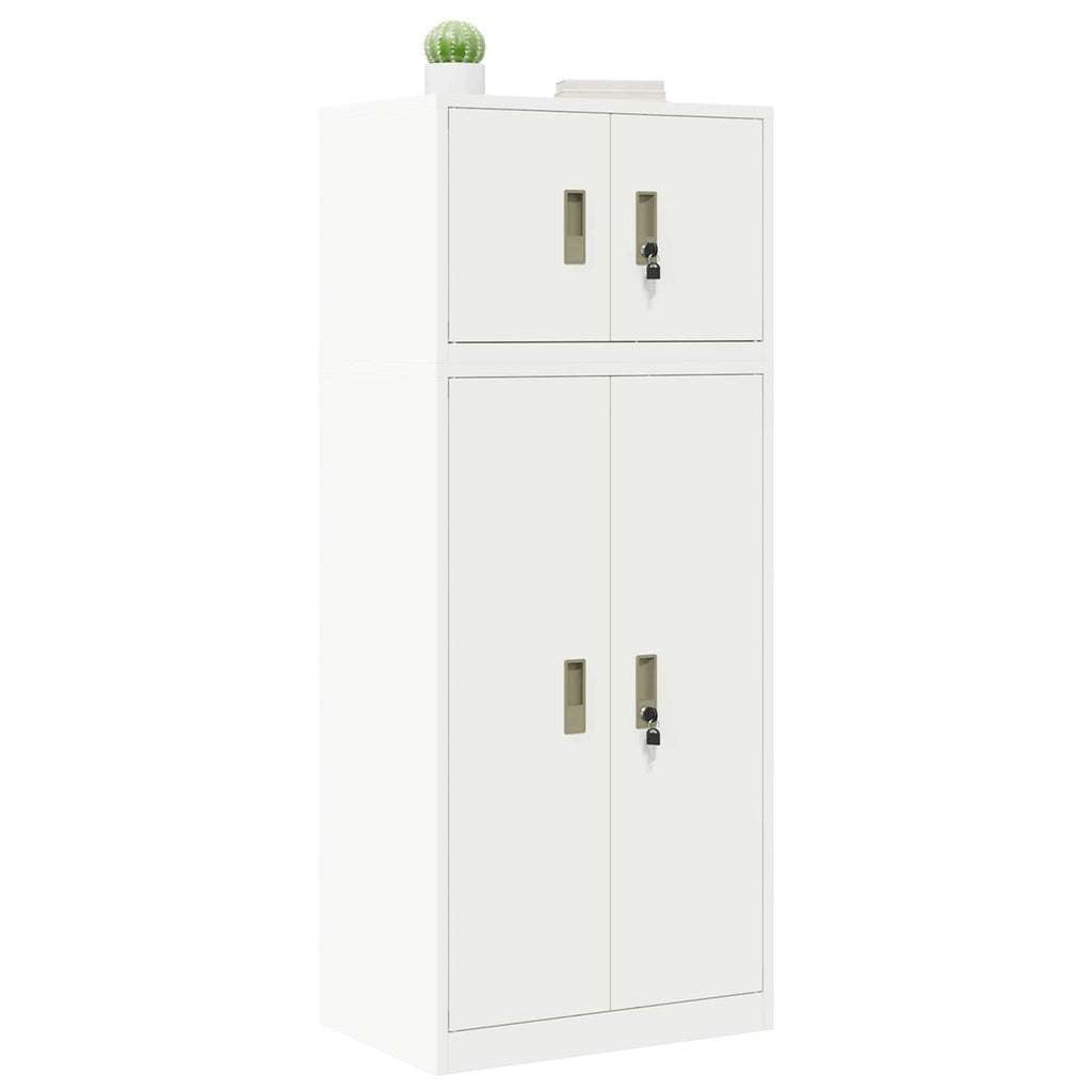 vidaXL Szafka do przechowywania 2 szt. Biały 60 x 40 x 145 cm Stal