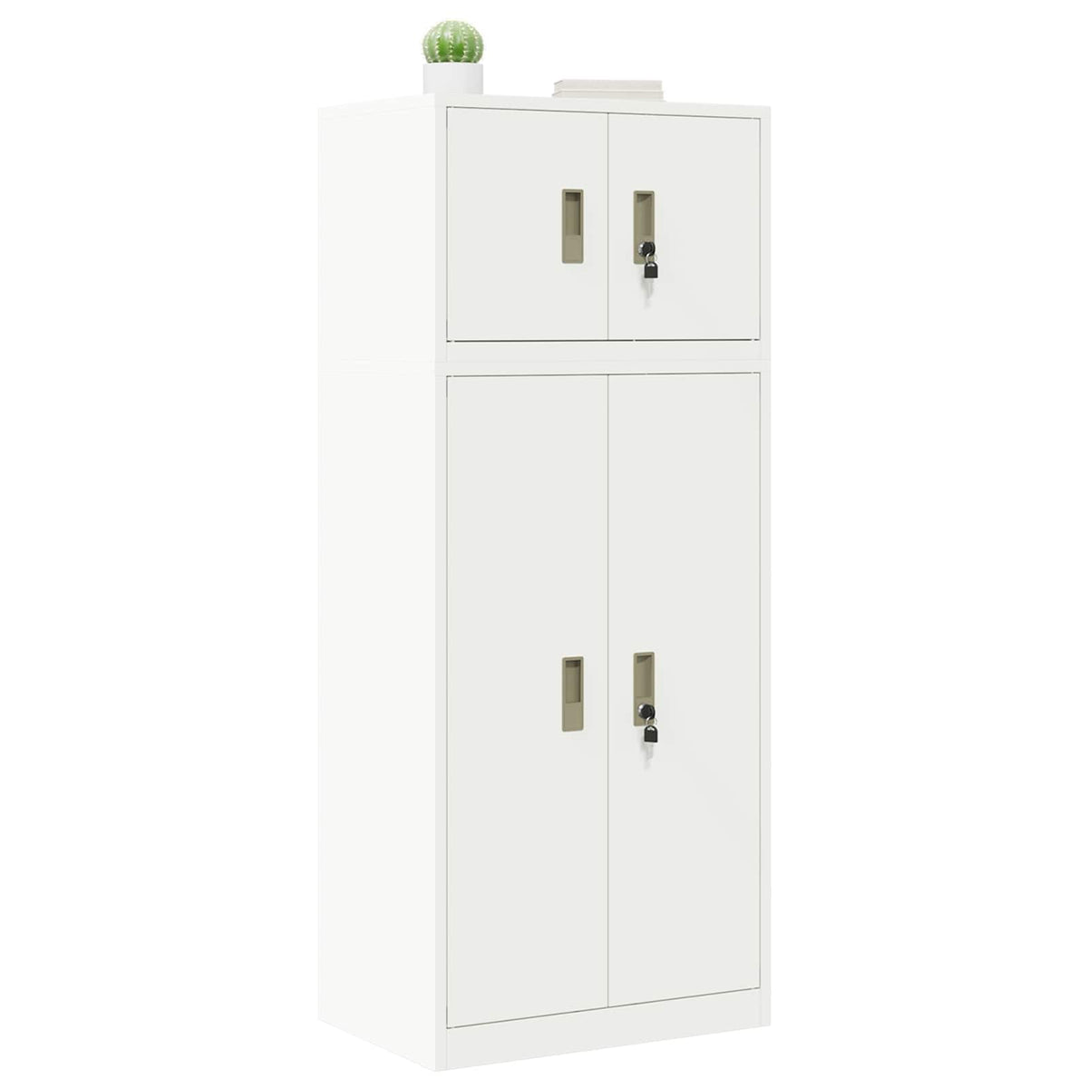 vidaXL Szafka do przechowywania 2 szt. Biały 60 x 40 x 145 cm Stal