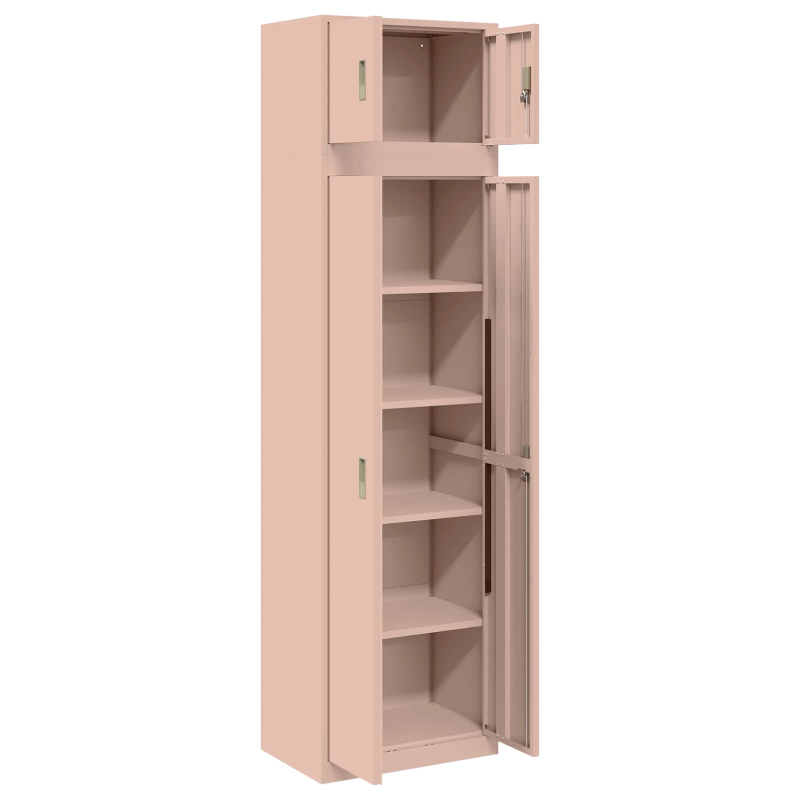vidaXL Szafka do przechowywania 2 szt. Różowy 60 x 40 x 220 cm Stal