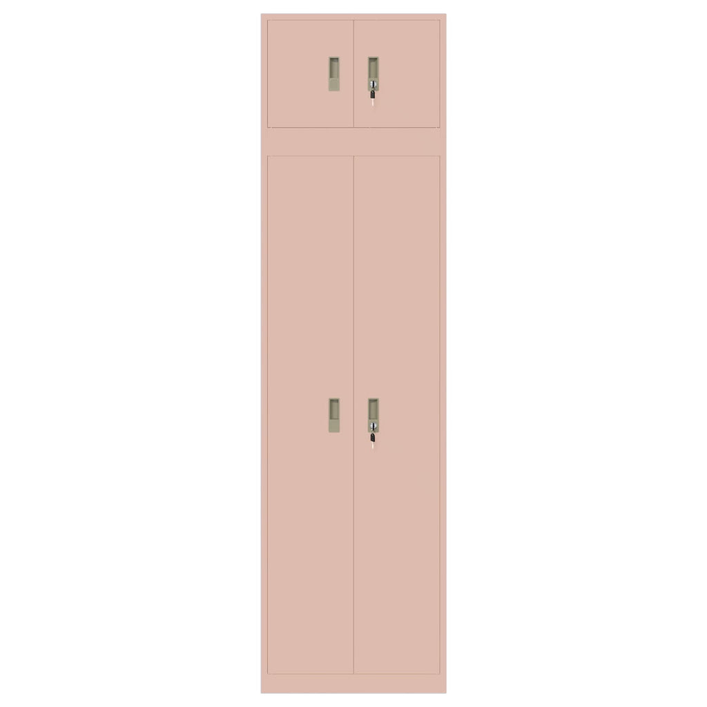 vidaXL Szafka do przechowywania 2 szt. Różowy 60 x 40 x 220 cm Stal