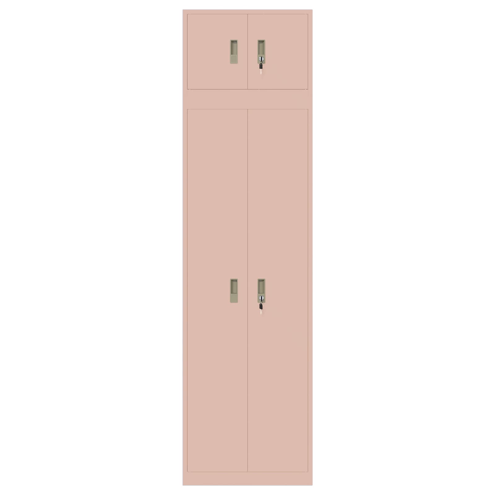vidaXL Szafka do przechowywania 2 szt. Różowy 60 x 40 x 220 cm Stal