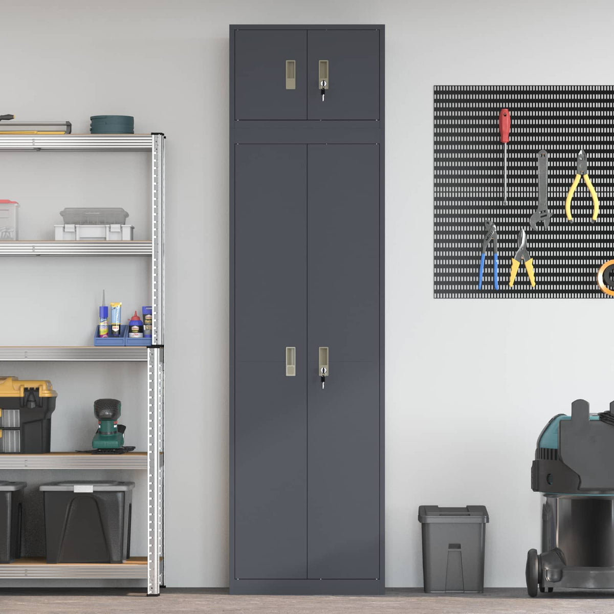 vidaXL Szafka do przechowywania 2 szt. Antracyt 60 x 40 x 220 cm Stal