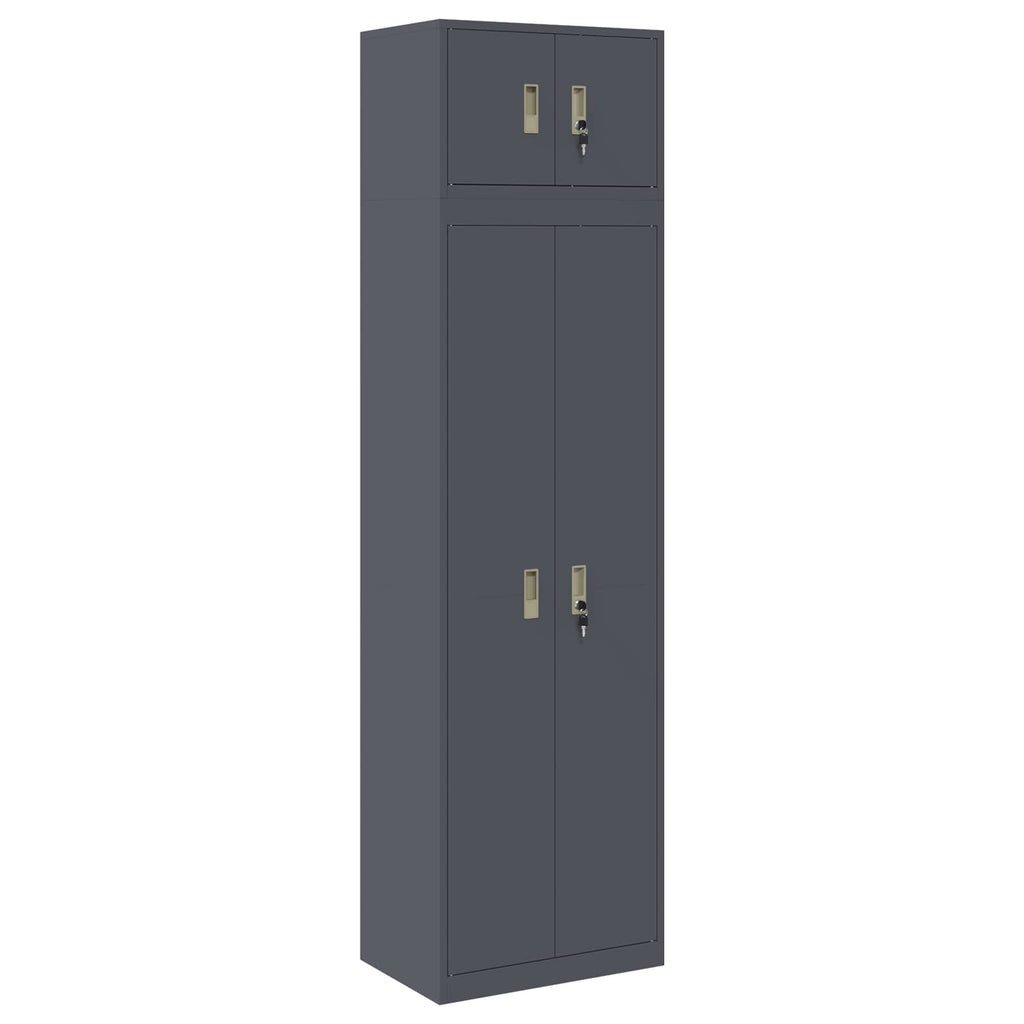 vidaXL Szafka do przechowywania 2 szt. Antracyt 60 x 40 x 220 cm Stal