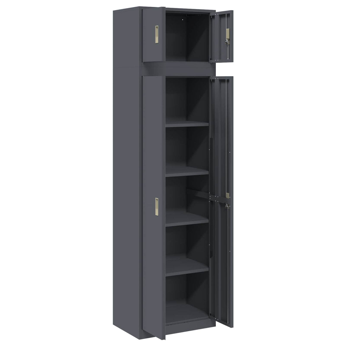 vidaXL Szafka do przechowywania 2 szt. Antracyt 60 x 40 x 220 cm Stal