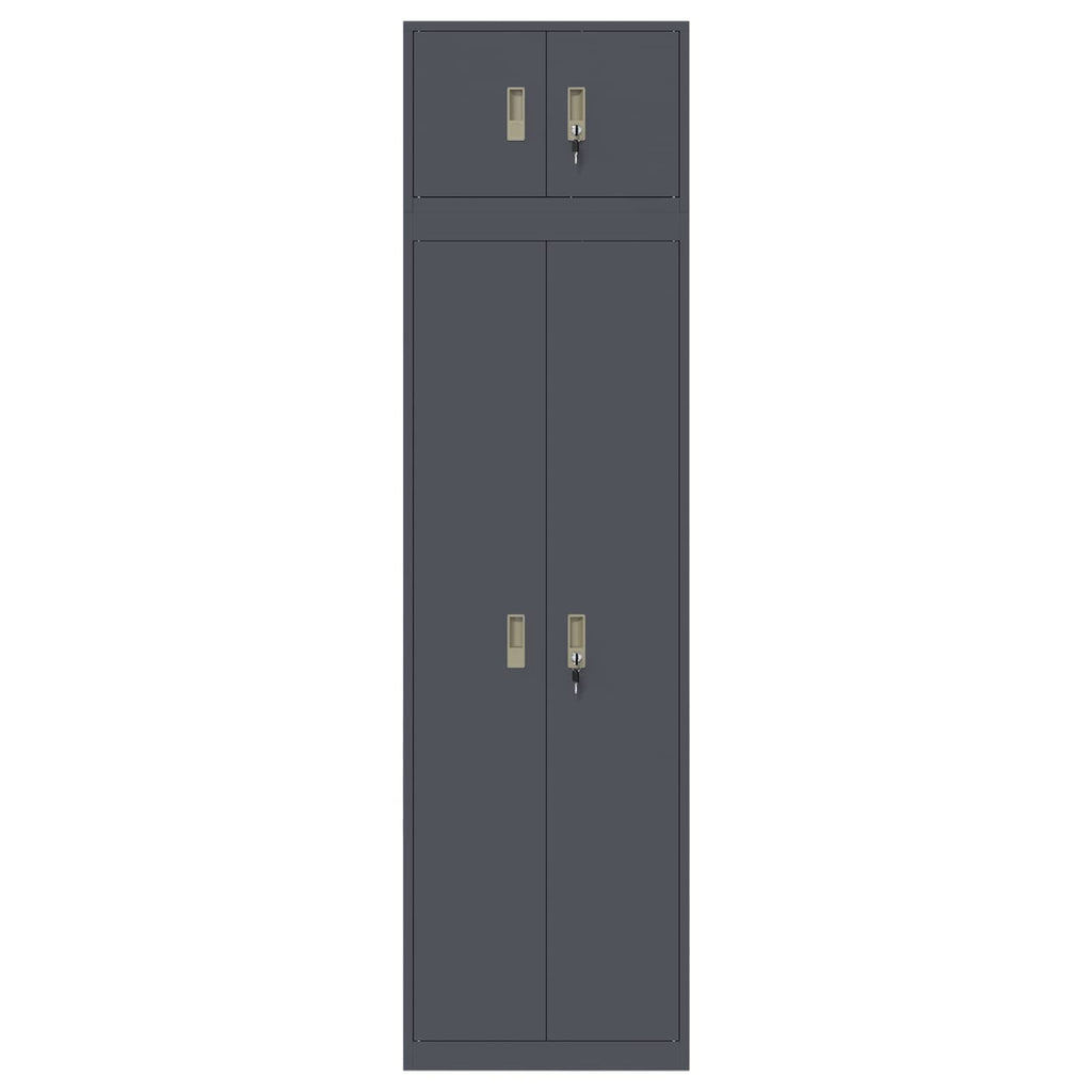 vidaXL Szafka do przechowywania 2 szt. Antracyt 60 x 40 x 220 cm Stal