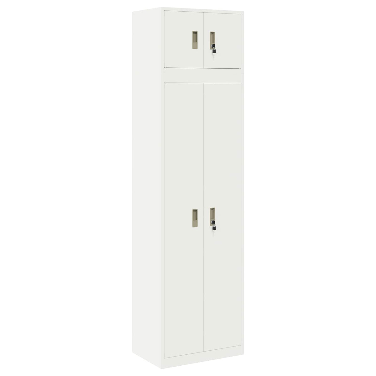 vidaXL Szafka do przechowywania 2 szt. Biały 60 x 40 x 220 cm Stal