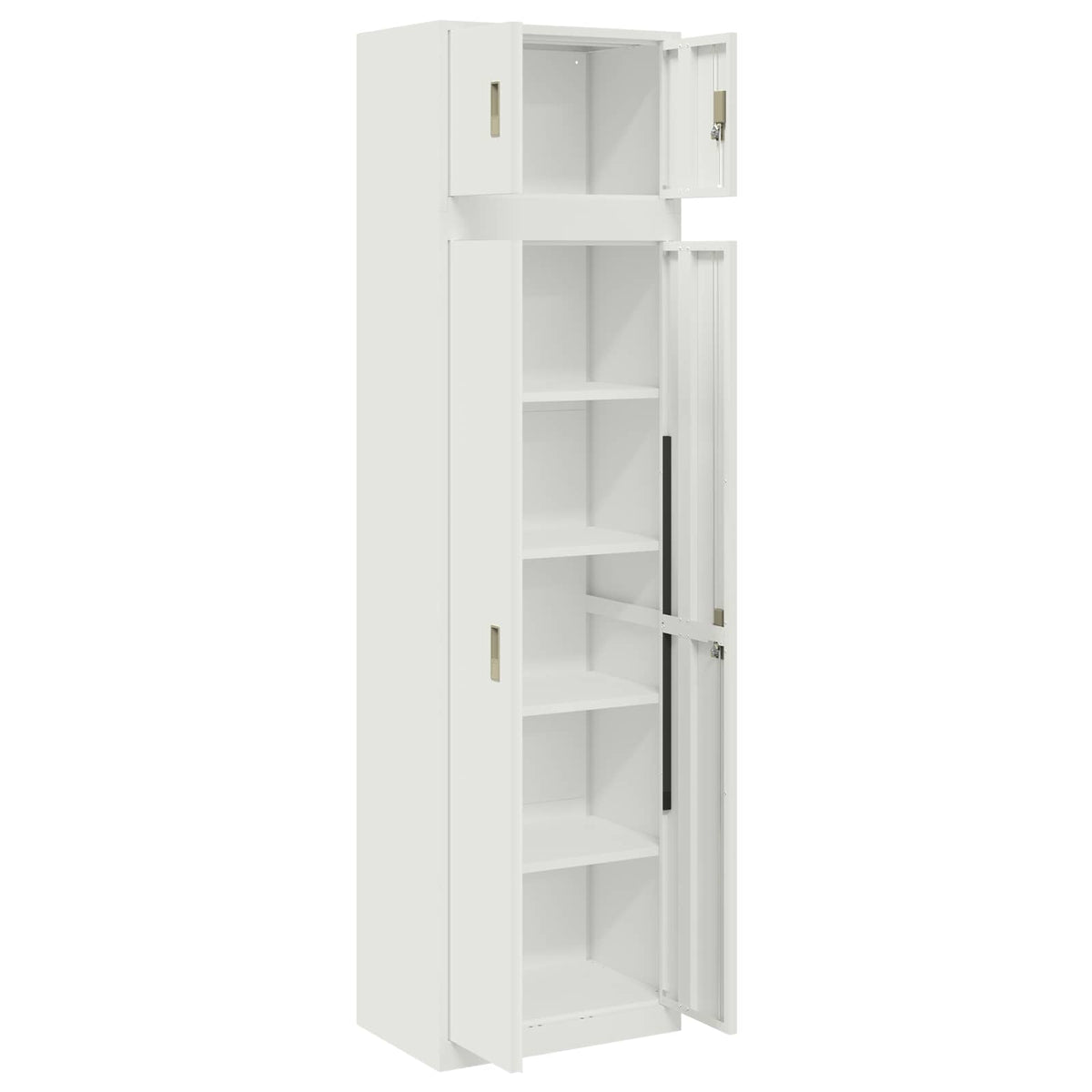 vidaXL Szafka do przechowywania 2 szt. Biały 60 x 40 x 220 cm Stal