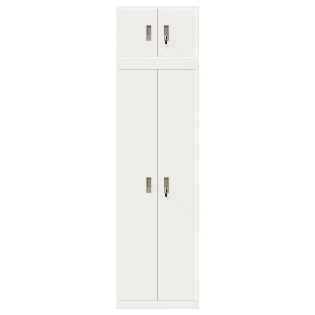 vidaXL Szafka do przechowywania 2 szt. Biały 60 x 40 x 220 cm Stal