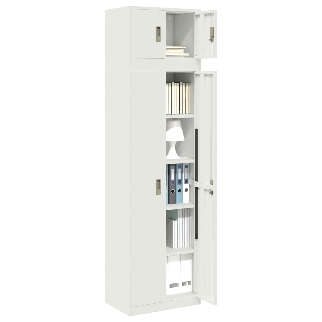 vidaXL Szafka do przechowywania 2 szt. Biały 60 x 40 x 220 cm Stal