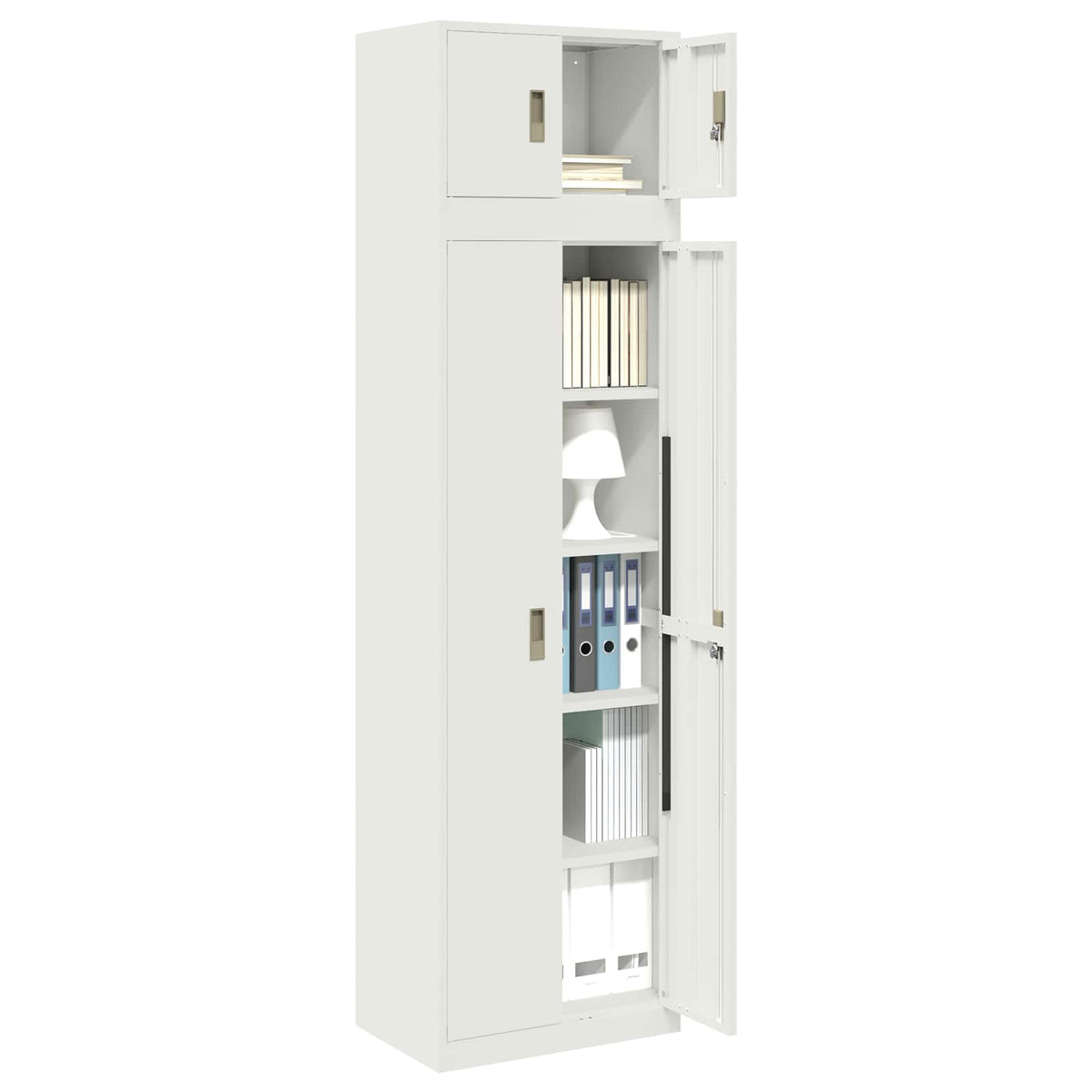 vidaXL Szafka do przechowywania 2 szt. Biały 60 x 40 x 220 cm Stal