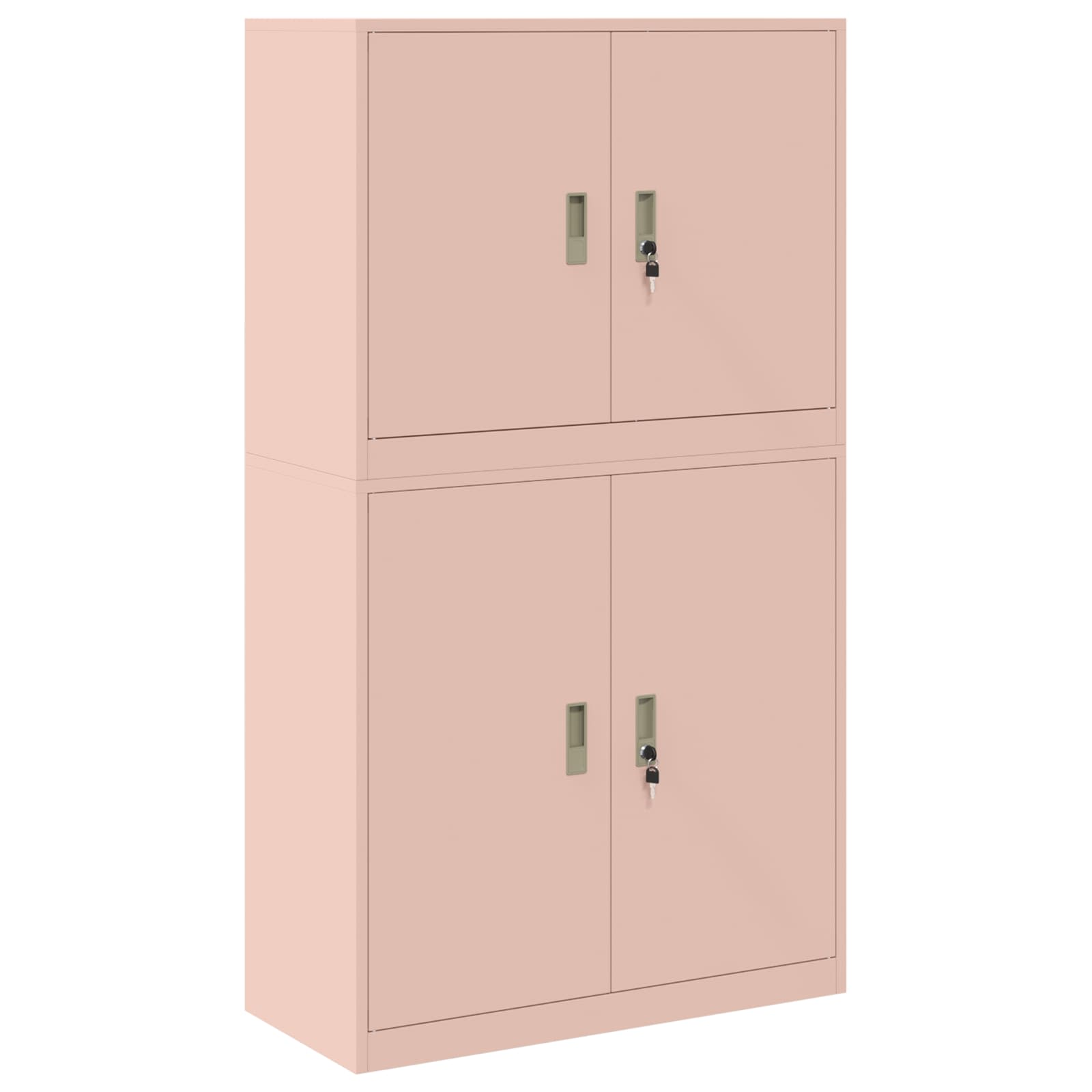 vidaXL Szafka do przechowywania 2 szt. różowy 90 x 40 x 160 cm Stal