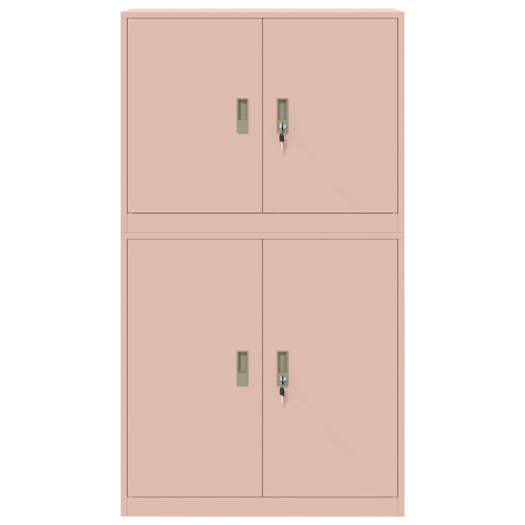 vidaXL Szafka do przechowywania 2 szt. różowy 90 x 40 x 160 cm Stal