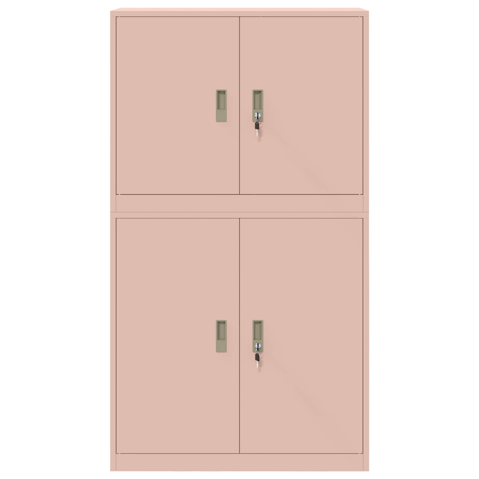 vidaXL Szafka do przechowywania 2 szt. różowy 90 x 40 x 160 cm Stal