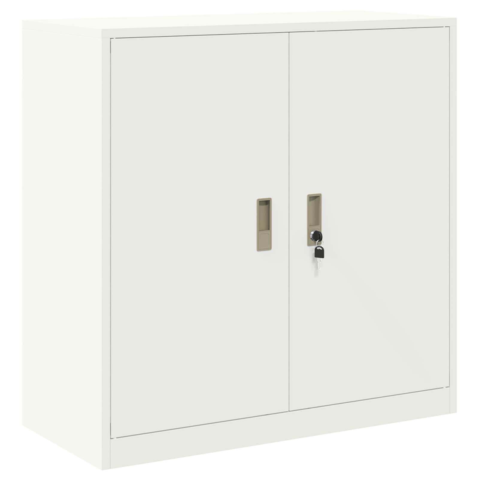vidaXL Szafka do przechowywania 2 szt. Biały 90 x 40 x 160 cm Stal