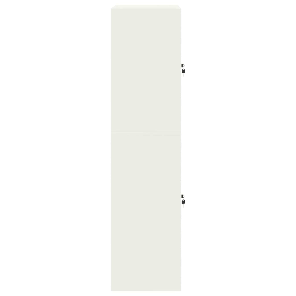 vidaXL Szafka do przechowywania 2 szt. Biały 90 x 40 x 160 cm Stal