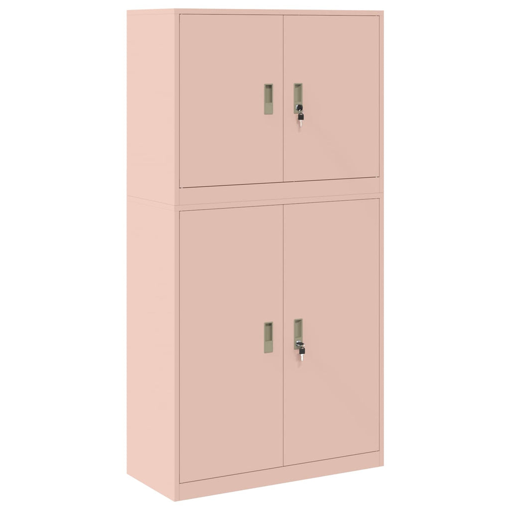 vidaXL Szafka do przechowywania 2 szt. różowy 90 x 40 x 175 cm Stal