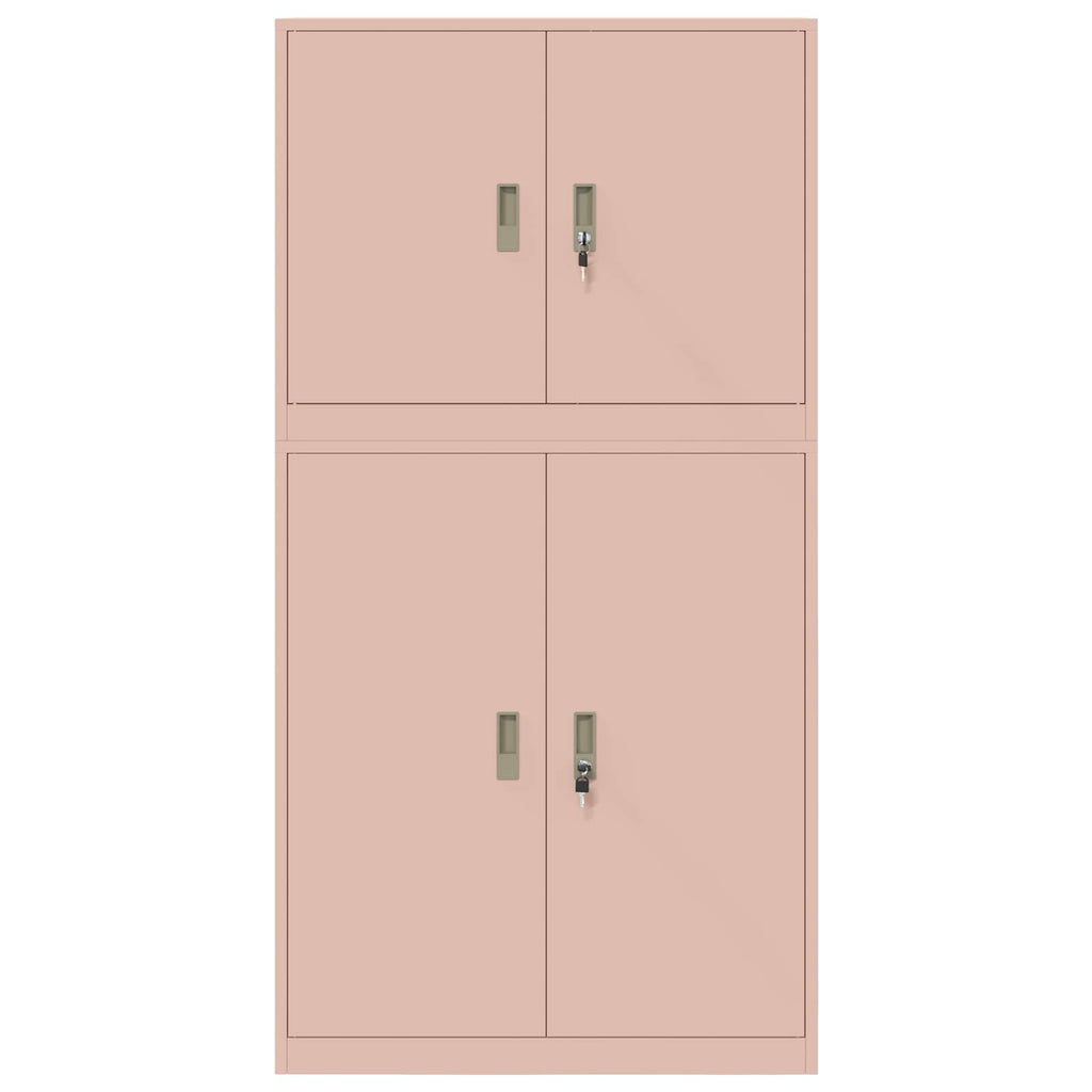 vidaXL Szafka do przechowywania 2 szt. różowy 90 x 40 x 175 cm Stal
