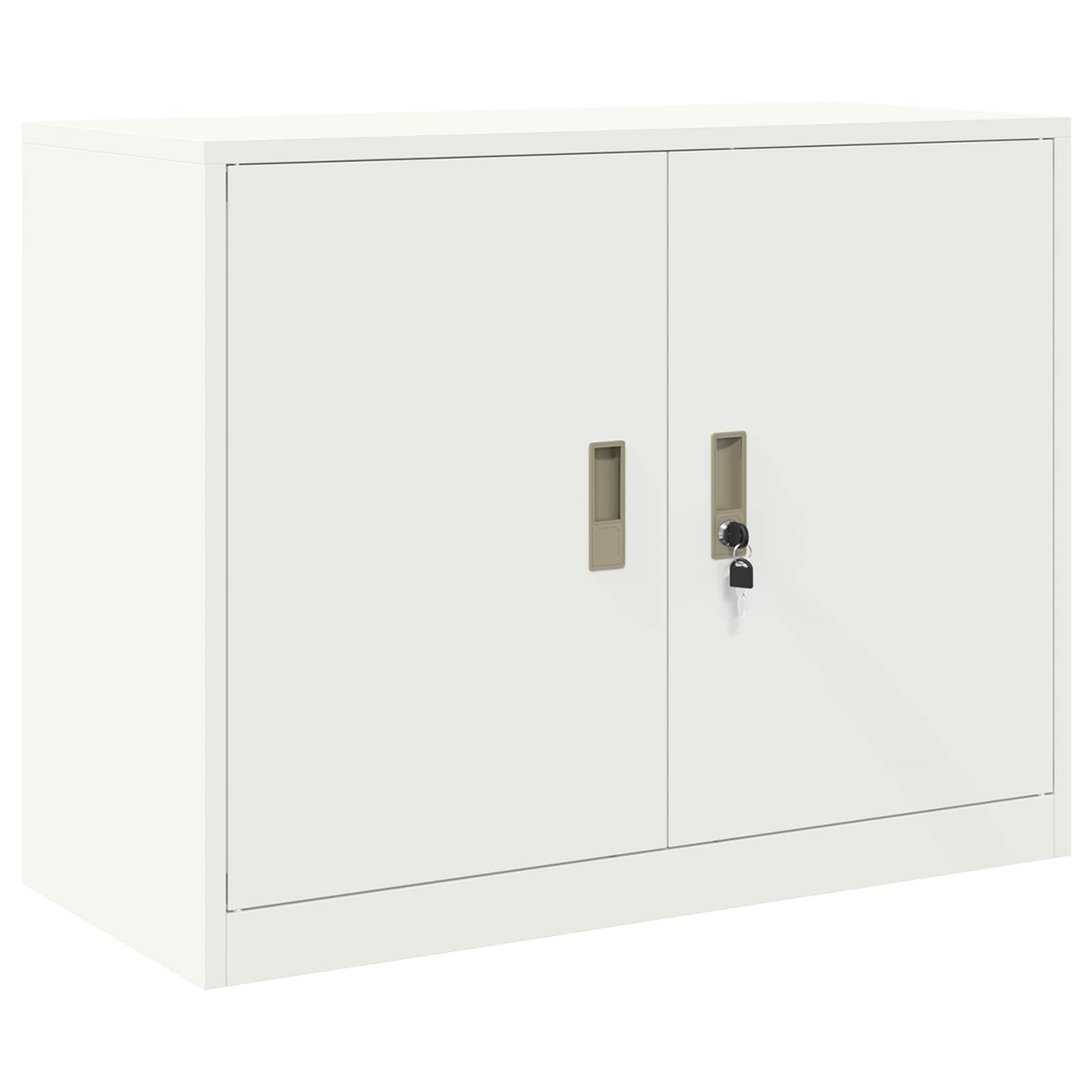 vidaXL Szafka do przechowywania 2 szt. Biały 90 x 40 x 175 cm Stal