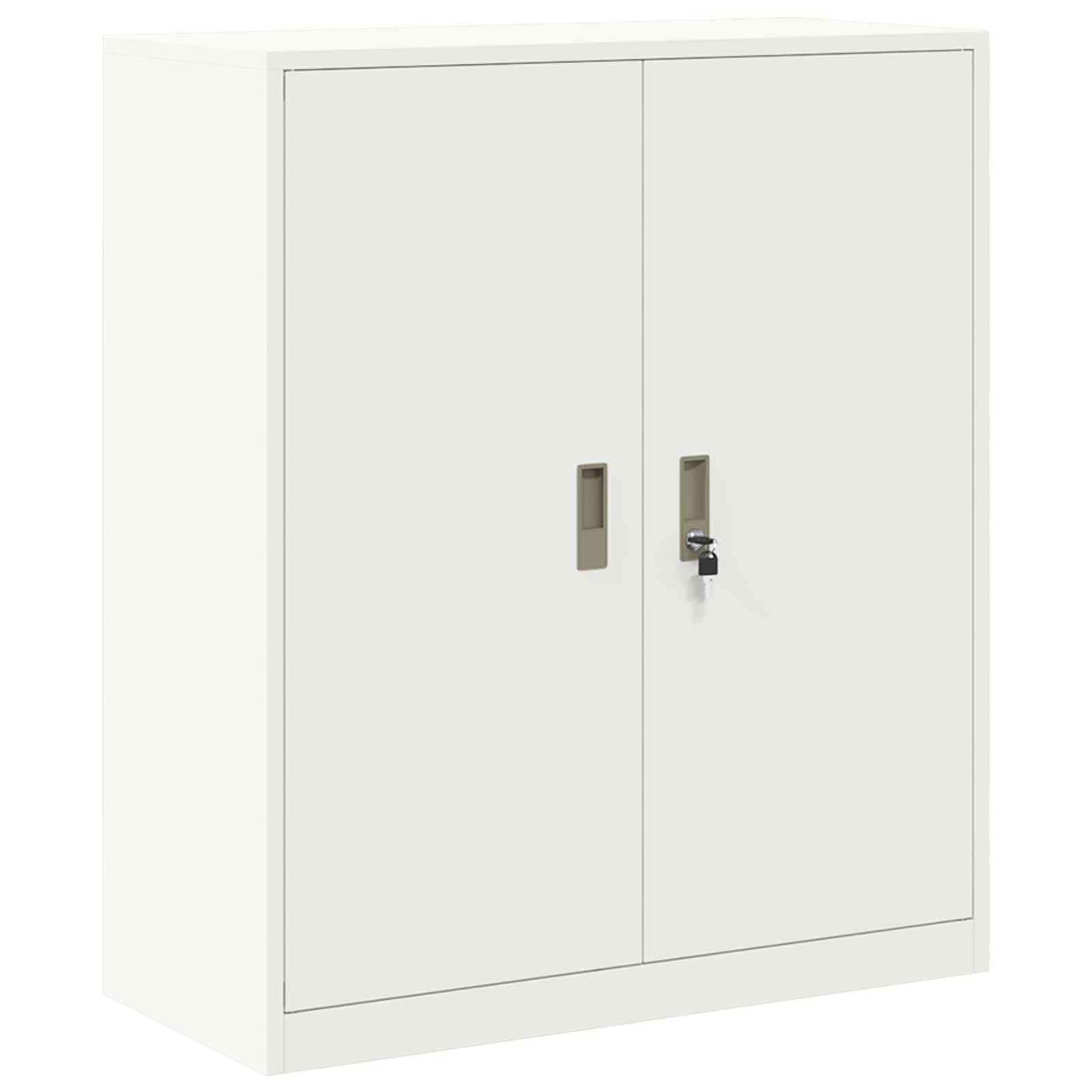 vidaXL Szafka do przechowywania 2 szt. Biały 90 x 40 x 175 cm Stal