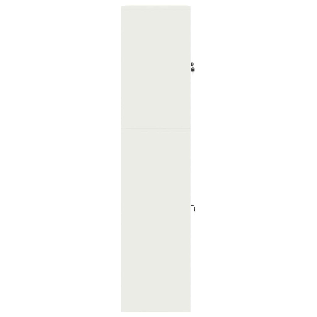 vidaXL Szafka do przechowywania 2 szt. Biały 90 x 40 x 175 cm Stal