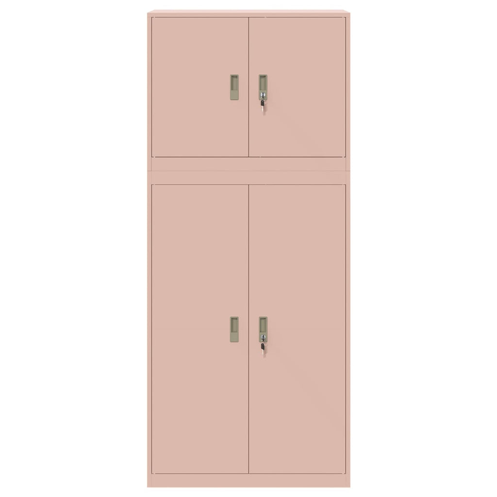 vidaXL Szafka do przechowywania 2 szt. różowy 90 x 40 x 210 cm Stal