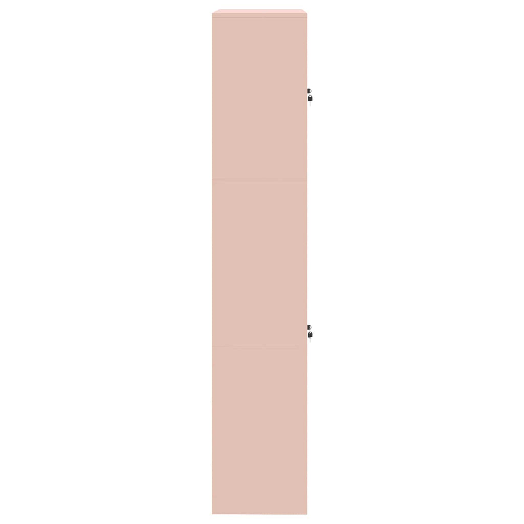 vidaXL Szafka do przechowywania 2 szt. różowy 90 x 40 x 210 cm Stal