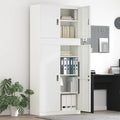 vidaXL Szafka do przechowywania 2 szt. Biały 90 x 40 x 210 cm Stal