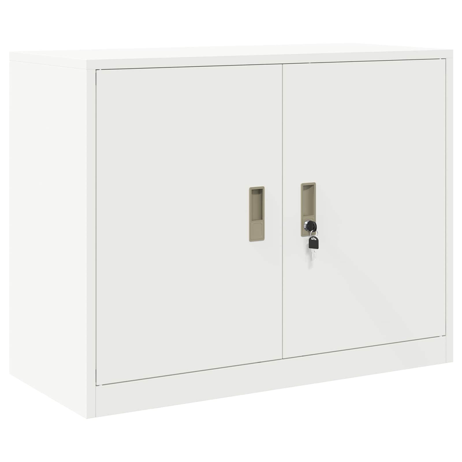 vidaXL Szafka do przechowywania 2 szt. Biały 90 x 40 x 210 cm Stal
