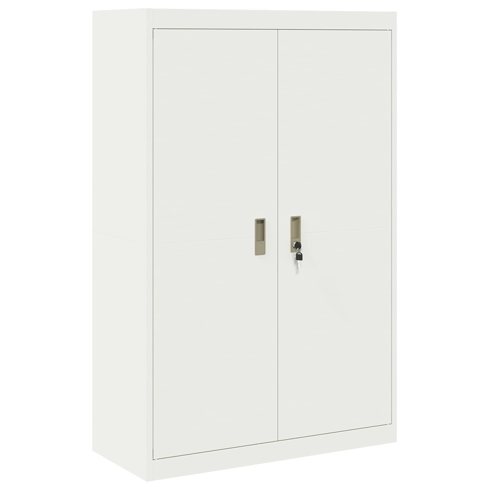 vidaXL Szafka do przechowywania 2 szt. Biały 90 x 40 x 210 cm Stal