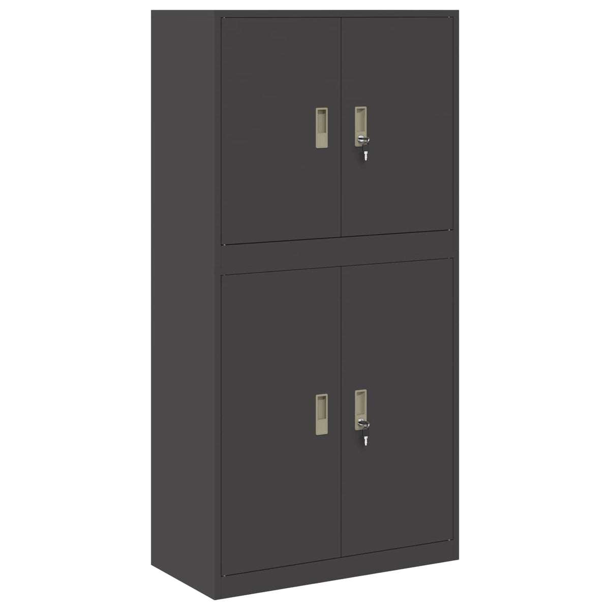 vidaXL Szafka do przechowywania 2 szt. Czarny 80 x 40 x 160 cm Stal