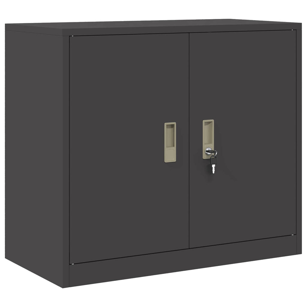 vidaXL Szafka do przechowywania 2 szt. Czarny 80 x 40 x 160 cm Stal