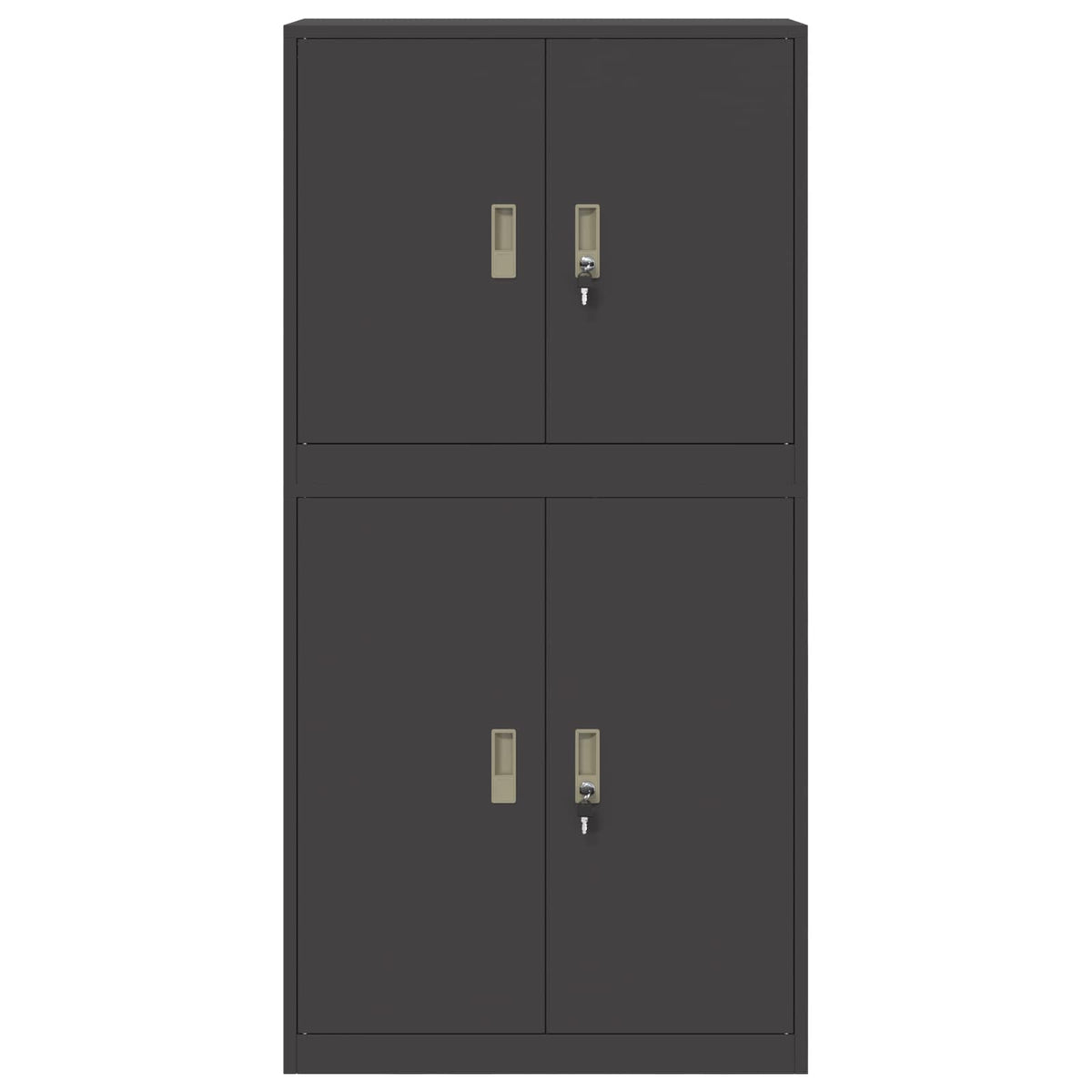 vidaXL Szafka do przechowywania 2 szt. Czarny 80 x 40 x 160 cm Stal
