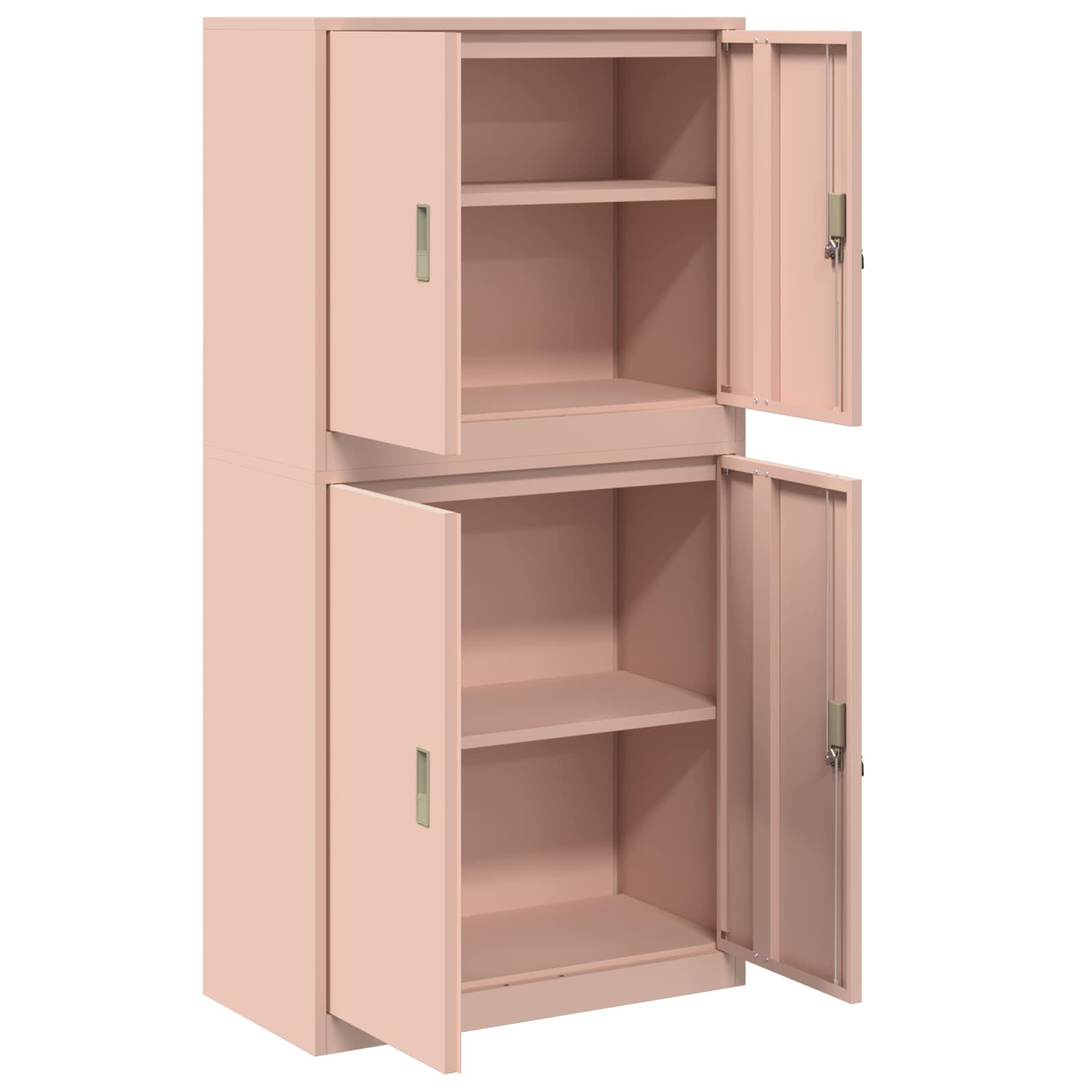 vidaXL Szafka do przechowywania 2 szt. różowy 80 x 40 x 160 cm Stal