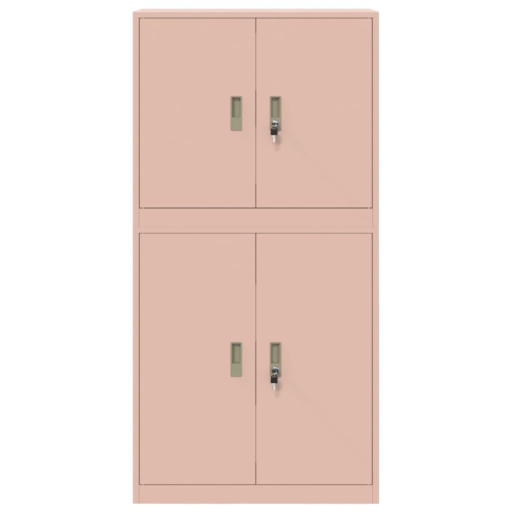vidaXL Szafka do przechowywania 2 szt. różowy 80 x 40 x 160 cm Stal