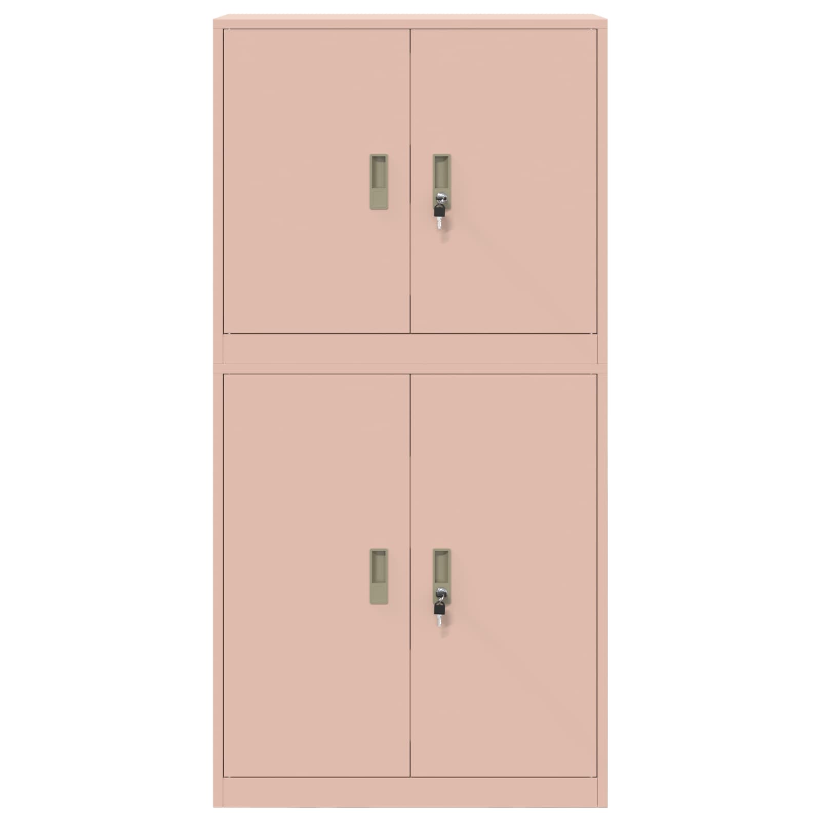 vidaXL Szafka do przechowywania 2 szt. różowy 80 x 40 x 160 cm Stal