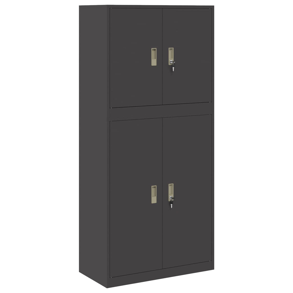 vidaXL Szafka do przechowywania 2 szt. Czarny 80 x 40 x 175 cm Stal