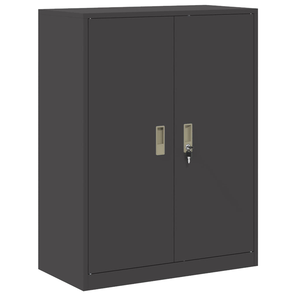 vidaXL Szafka do przechowywania 2 szt. Czarny 80 x 40 x 175 cm Stal