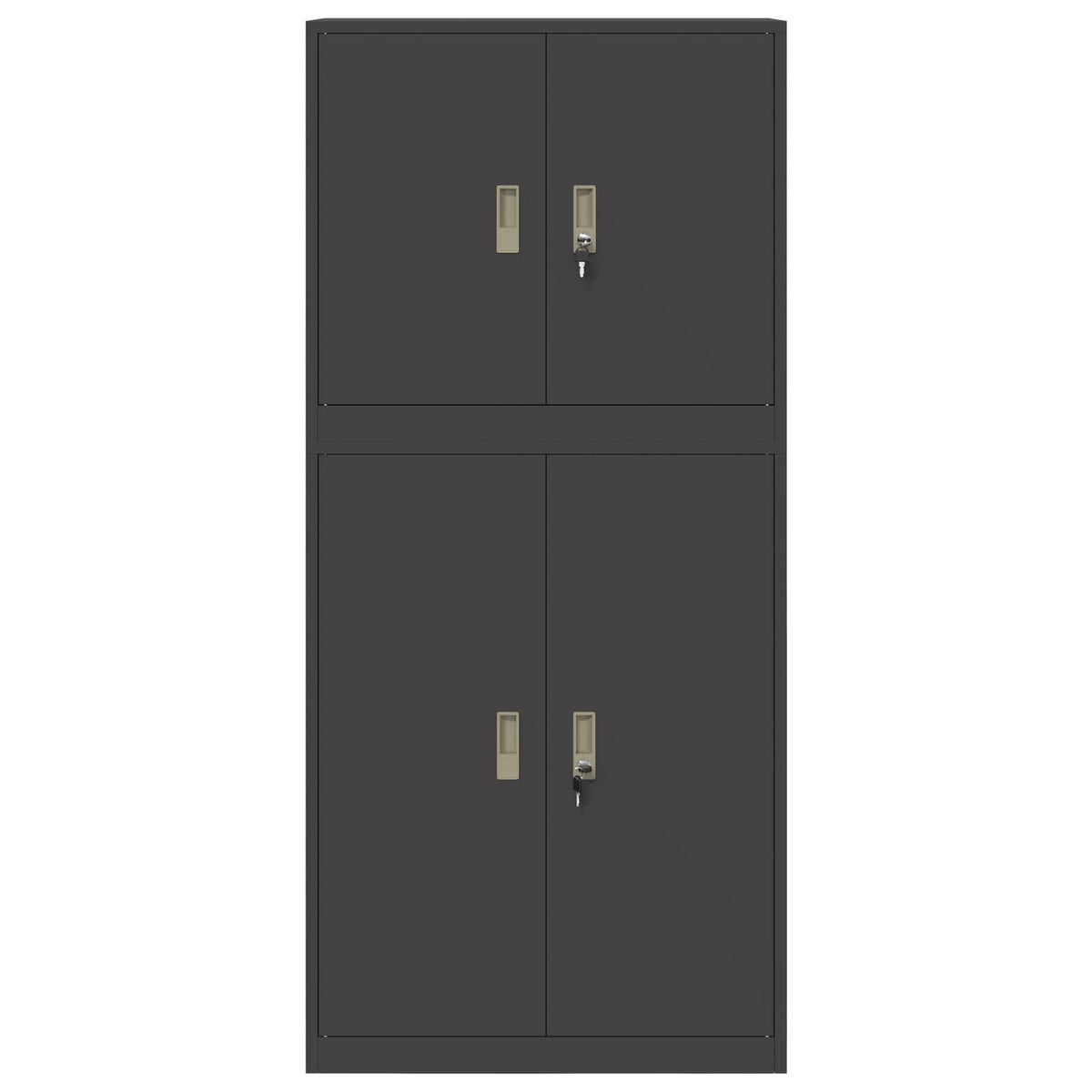 vidaXL Szafka do przechowywania 2 szt. Czarny 80 x 40 x 175 cm Stal
