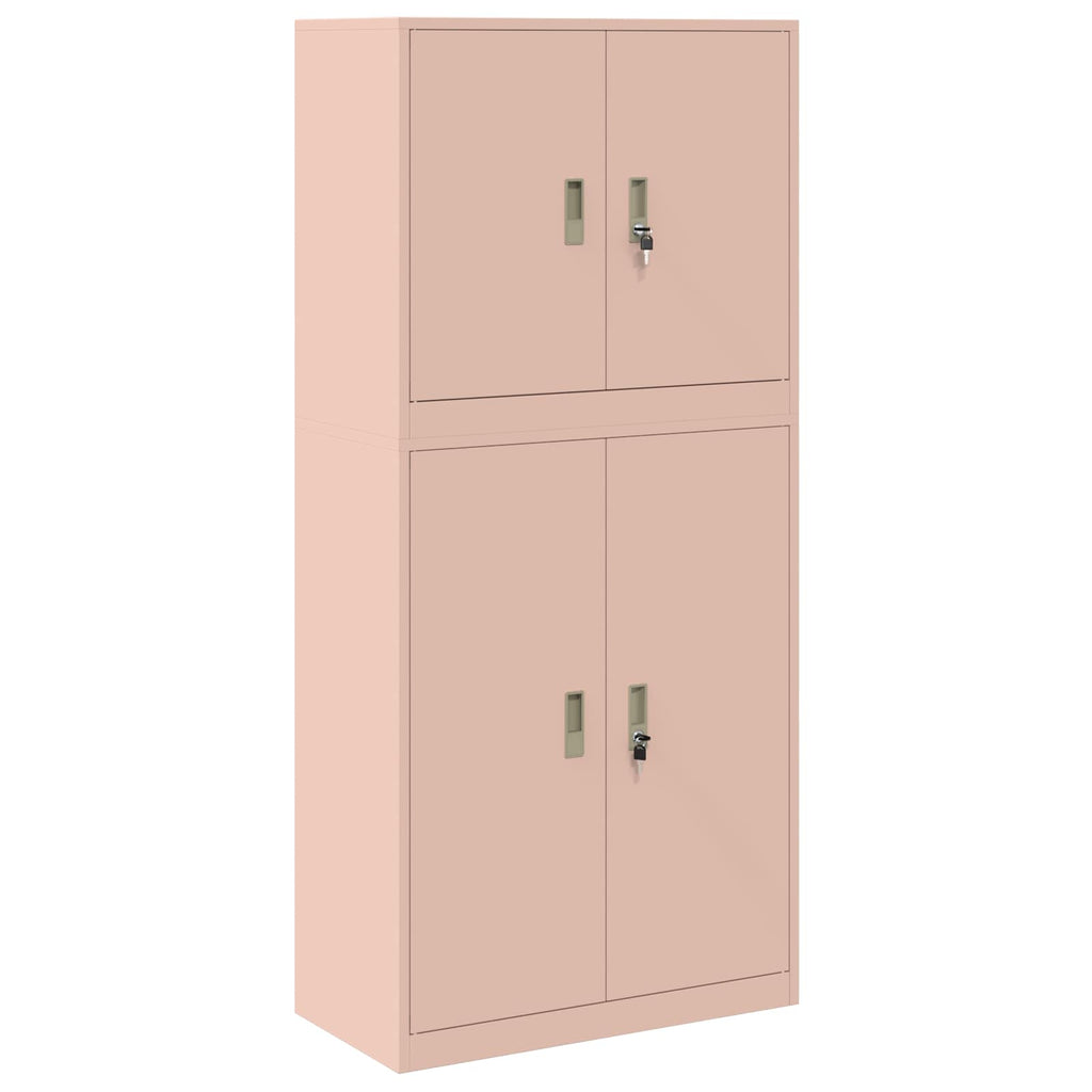 vidaXL Szafka do przechowywania 2 szt. różowy 80 x 40 x 175 cm Stal